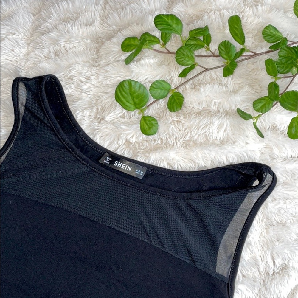 Partial Mesh Crop Top